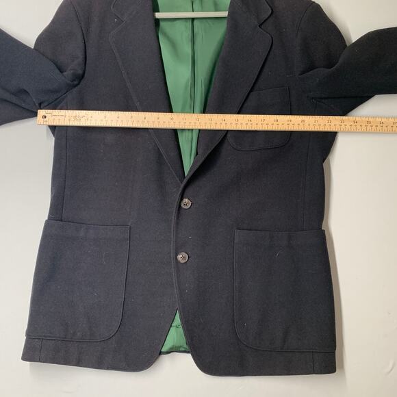Banana Republic Men Coat M Black Wool Adventure Outfitters Vintage 90s Overcoat - Picture 5 of 12